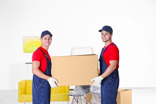Van loading boxes and furniture for a Blackfriars home or office move