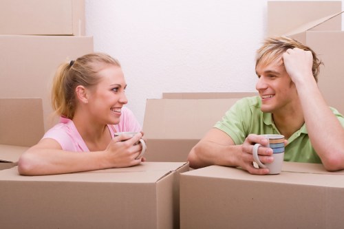 Careful furniture moving in a central London flat