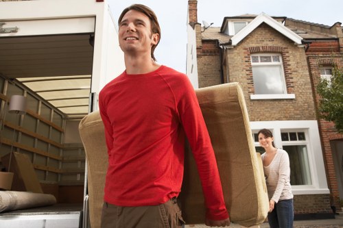 Man and van loading items in a Blackfriars street