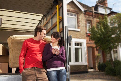 Removal team planning access for a central London property move