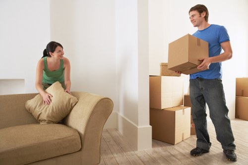 Careful packing materials prepared for a central London relocation